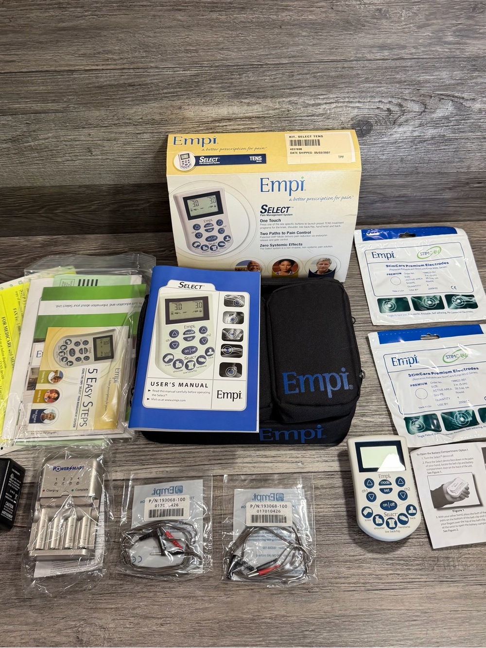 EMPI Select TENS Kit Device Unit Electronic Pain Management System - EUC